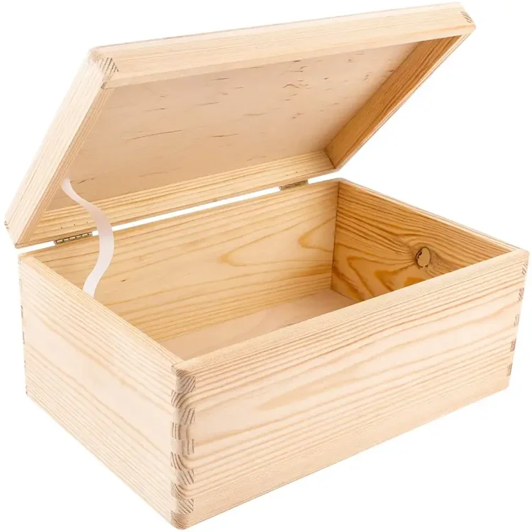 DIY Craft Stash Box for Arts Hobbies Pine Wooden Keepsakes Box Customized Color Logo Fairy Theme Reusable Home Decor Europe