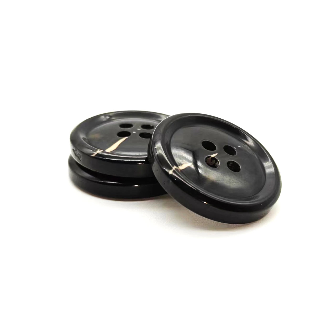 Hot Selling Custom 4-Hole Polyester Sewing Eco-friendly Round Button Rectangle Pattern Horn Plastic Resin for Shirts