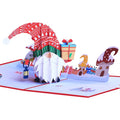 Christmas Greeting Card Creative 3d Pop up Santa Claus Elk Paper Carving Stereo Card Wholesale
