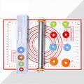 Engraved Logo Baking Tools Adjustable Stainless Steel Embossing Dougn Roller Rolling Pins Sets with Removable Rings
