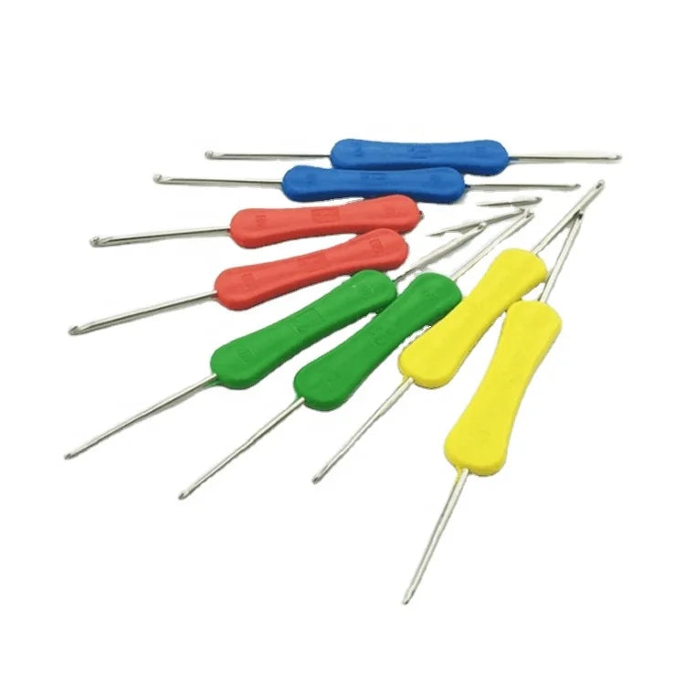 Wholesale Sewing Knitting Tool Accessory Knitting Needles Double Heads Plastic Handle Crochet Hook