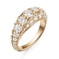 Gemnel Luxury Sterling Silver 18k Gold 0.1microns Zircon Band Rings Engagement