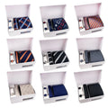 Paisley Neckties With Pocket Squares Custom Men Ties and Hanky Set Fashion Tie Pocket Square and Cufflink Set Gift Box