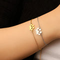 Fashion Minimalist Personalized Waterproof Dog Paw Print Custom Name 18K Gold Stainless Steel Pet Charm Chain Bracelet for Women