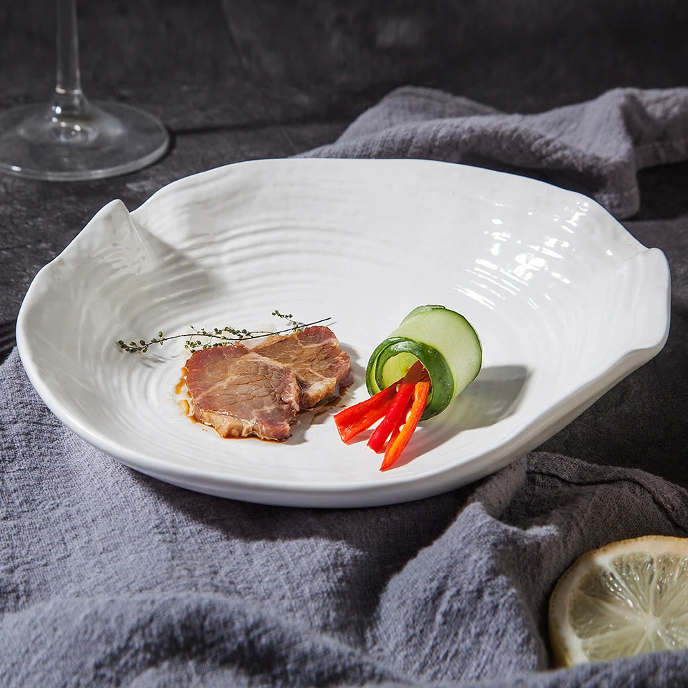 Custom Personalized Eco-Friendly Japanese Under Glazed Black & White Irregular Restaurant Ceramic Dessert Bowls