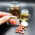 Hot Selling Glass Drink Cup With Handle  35ml  Clear Glass Cup with Aluminum Cove
