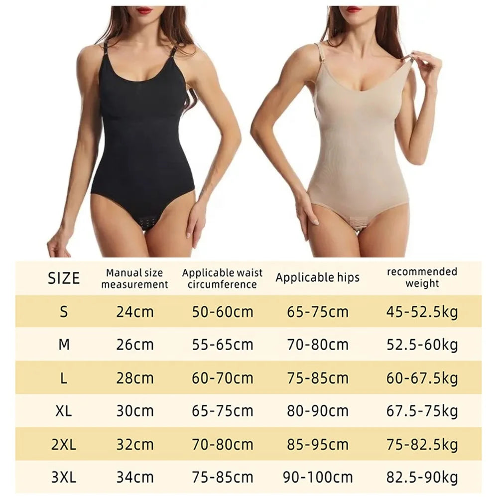 S-3XL Seamless Shapewear Bodysuit Plus Size Slimming Girdle Women One Piece Body Shaper Flat Tummy Abdominal Waist