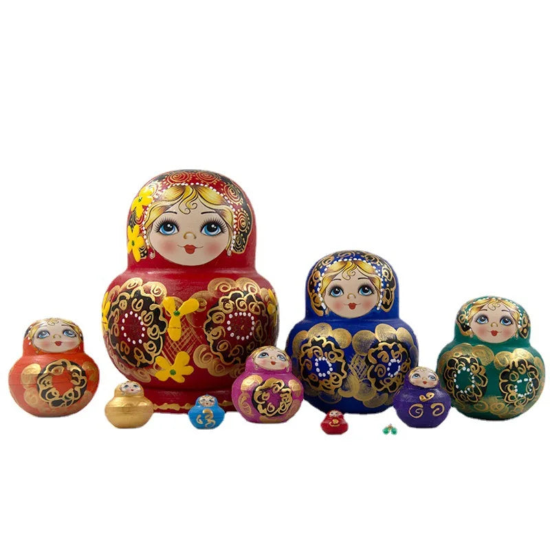 Custom Russian Dolls Crafts Traditional Matryoshka Wooden Handicrafts Toy Russian Nesting Dolls Nesting Dolls