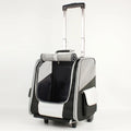 Airline Approved Mesh Breathable Travel Roll Trolley Dog Cat Backpack Wheels Pet Carrier With Wheels MegaBDM