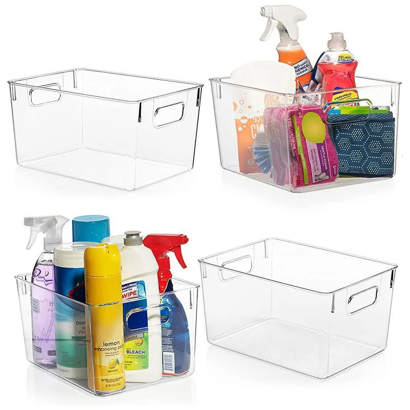 Factory Custom HD Transparent Kitchen Vegetable Fruit Food Storage Container Plastic Storage Box Refrigerator Organizer Box