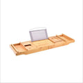 Bamboo Wooden Bath Tub Accessories Non-Slip Bathtub Caddy Multi-Function Bathtub Caddy Tray With Extending Sides Household Items