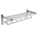 304 Stainless Steel Modern Design Bathroom Accessories Towel Bar Holder Shelf 5 Hooks Wall Mounted Fixed Bath Hardware Towel