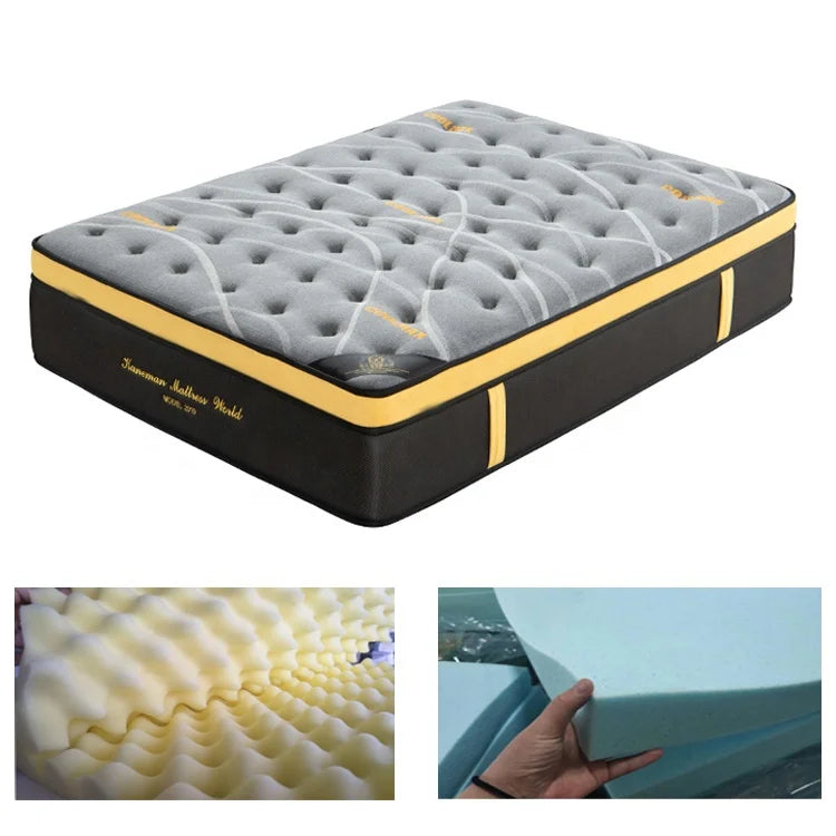 China Colchones  Wholesale 12 Inch Cheap Mattress Price Tianjin Port Kaneman Luxury  Best Sell Mattress