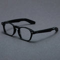 Custom Logo Designer Luxury Retro Eyewear with Thick Acetate Frame Solid Pattern Optica Spectacle Frame Sample