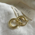Anti-allergy Chic Simple Hoops 925 Sterling Silver Minimalist Twisted Hoop Earrings for Women