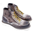 Trendy Genuine Leather Ankle Casual Boots Lace-up Winter Gray Breathable Waterproof Outdoor Chukka Shoes for Men Customize Logo