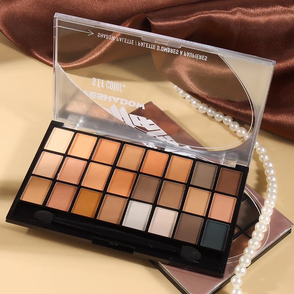 Hot Selling Quality 24 Color Metallic Powder Eyeshadow Palette Long-lasting Waterproof Matte Cruelty-free Custom Logo Wholesale