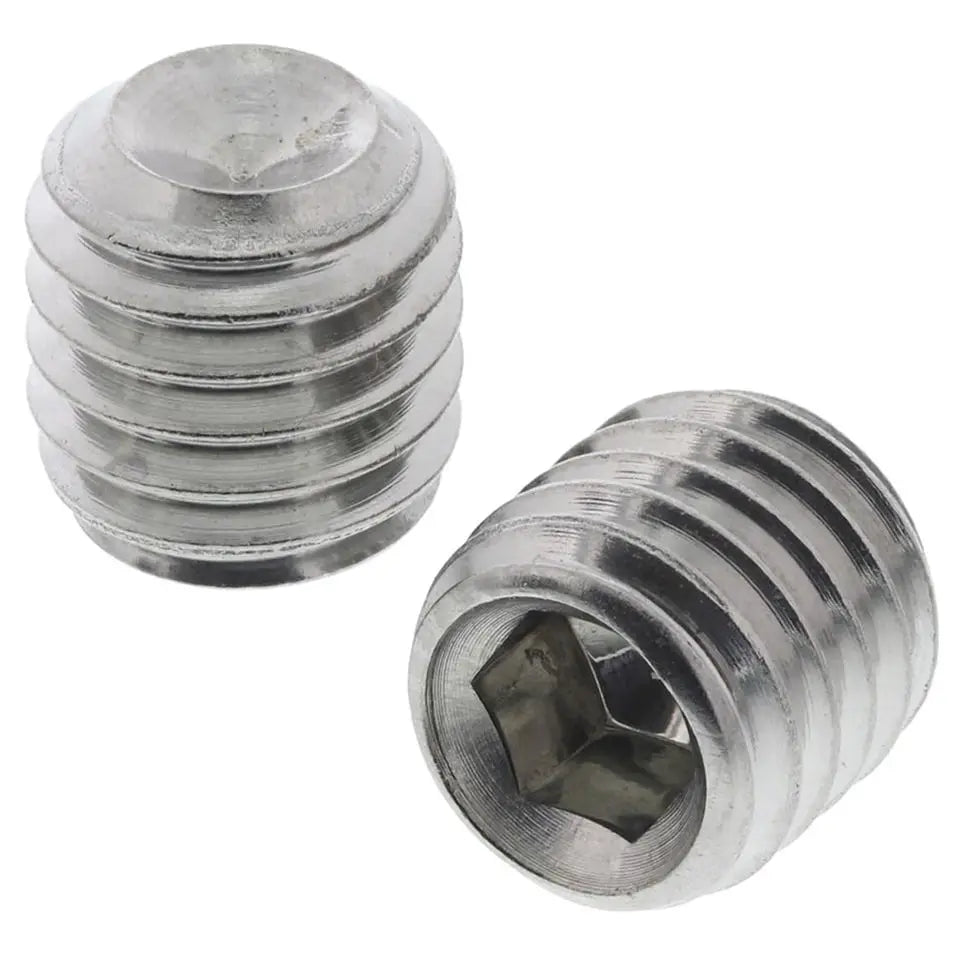 Endless Screw 304 Stainless Steel Metric Hexagonal Headless Concave Fixed Stop Fastening Black Oxide M3-M8