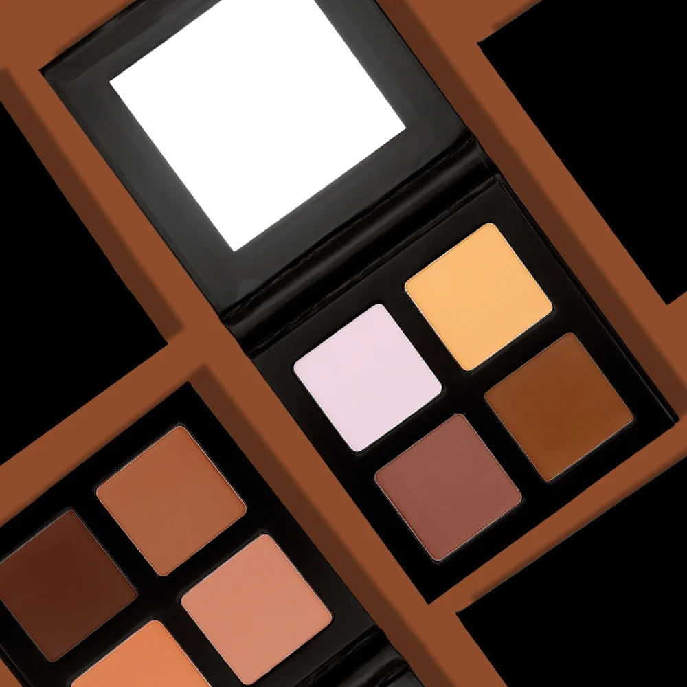Face Makeup Cosmetics Long Lasting Private Label Black Luxury Matte Waterproof Bronzer Pressed Powder Contour Palette