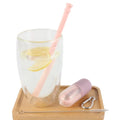 Trending Products Collapsible Straw Openable Silicone Folding Straw Drinking Water Bottle Boba Straw With Case