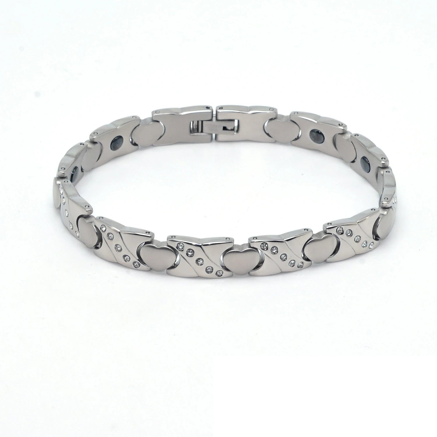 Health-Focused Magnetic Bracelet Fashionable Stainless Steel Bangles with Germanium Negative Ion Energy Fashionable Accessory
