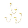 925 Sterling Silver Kite Stone Zircon Eight Pointed Star Four Pointed Star Marquise Water Drop Butterfly Tassel Drop Earrings