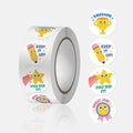 500PCS/Roll Wholesale Specialized Manufacturers Wholesale Cylinder Roll Children's Toy Stickers for Children Encourage Reward