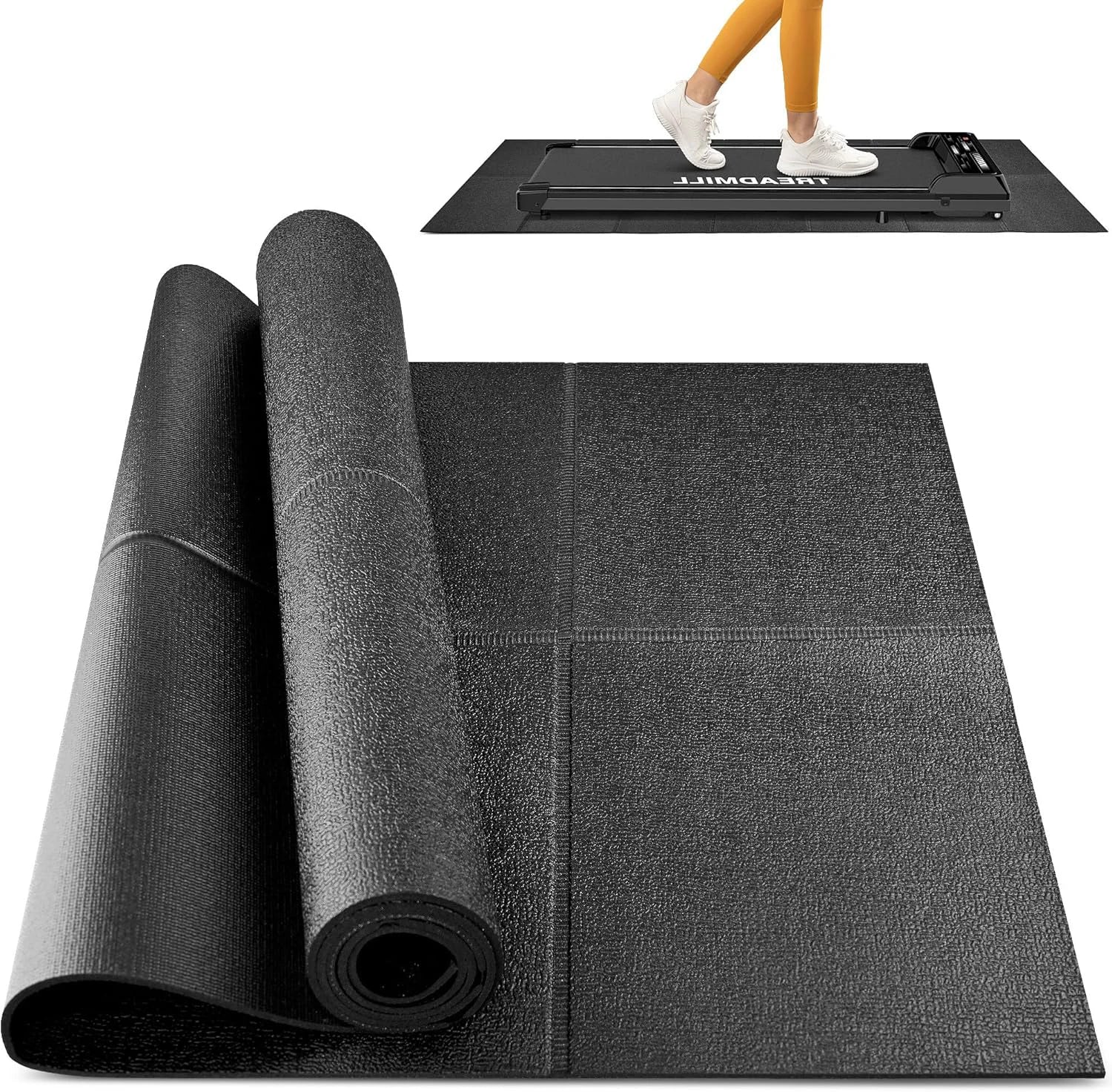 Folding Treadmill Mat Fitness Protective Indoor Mat Non-Slip Treadmills Mat Mat for Health Fitness Exercise Equipment