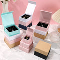 A1 Good Price Magnetic Book Shaped  Flip Jewelry Box Jewelry Earring  Necklace Ring Bracelet Box Cardboard Jewellery Box