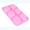 Wholesale Hot Sale Food Grade Heat-Resistance 6 Cavity New Pattern Oval Shape Silicone Soap Moulds Candle Mould Candy Mold