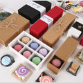 Kraft Paper Folders Cookie Box Macaron Dessert Packaging Candy Snacks Eco-friendly Embossing for Cake