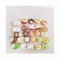 100Pcs Mini Cute Cartoon Bear Bread Chocolate Hamburg Flat Resin Cabochons Doll House Food Scrapbook DIY Hairpin Charms