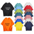 Custom Logo Business Advertising Office T-shirt Oversized Round Neck Sport Running Shirts Streetwear 100% Cotton T Shirt for Men