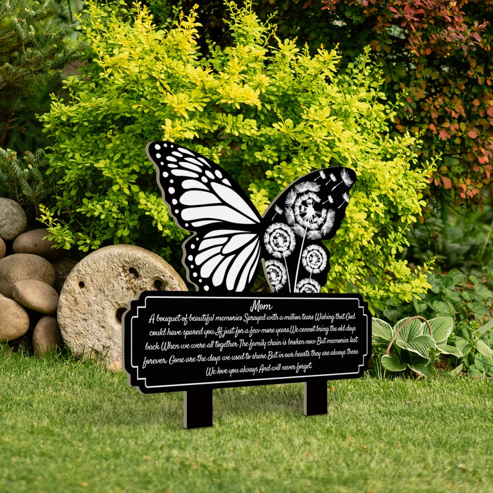 Putuo Decor Custom Dog Outdoor Garden Cat Wooden Sign Mother Father Irregular Shape Garden Stakes Yard Sign