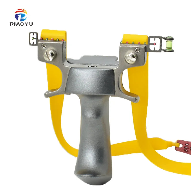 Stainless Steel Hunting Slingshot with Level High Precision Slingshot Outdoor Shooting Tool Accessories