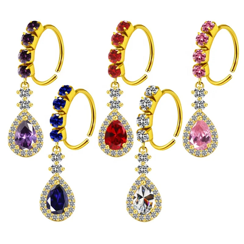 Gaby New Arrival Gold Plated Bulk Stainless Steel Nose Hoops Women's Nose Rings for Wholesale Elegant Piercing Jewelry for Gifts