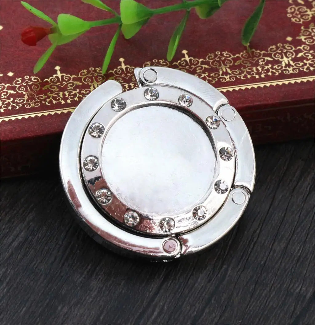 25mm Inner Size Blank Folding Purse Hook DIY Handbag Holder Bag Hanger Fit 25mm Cabochons  DIY Jewelry Making Findings Supplies
