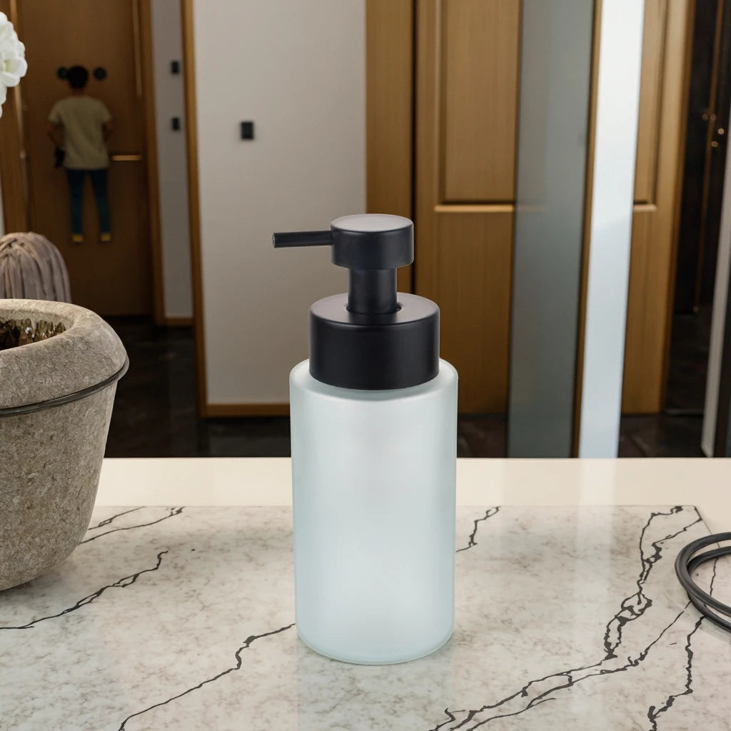 Chrome Wall Mounted Manual Pump Dispenser Holder for Shampoo/Soap Foam Hand Soap Dispenser for Hotels Bathrooms