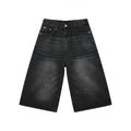 Summer Streetwear Straight Custom Baggy Distressed Dark Washed Cotton Denim Shorts Men Vintage Fashion Jeans Men Shorts