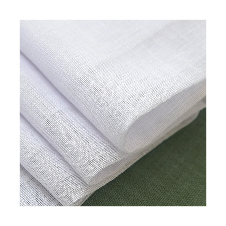 100% Polyester Slub Yarn Sheer Curtain Fabric Woven Intrinsically Flame Retardant with Dyed Pattern Hard Hand Feel for Seniors