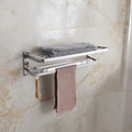 Factory Sale Modern 60cm Long Foldable Towel Rack Stainless Steel Storage Holders Bathroom Display Racks for Corner Mounting