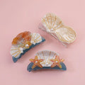 Midairy Design Marine High Texture Pearl Shell Acetate Hair Claw Clip Magic Starfish Shark Hair Accessories 5111-5113