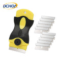 DCHOA DIY Auto Film Sticker Remover Window Glass & Ceramic Scraper with Two-Blade Plastic Handle OEM Customizable