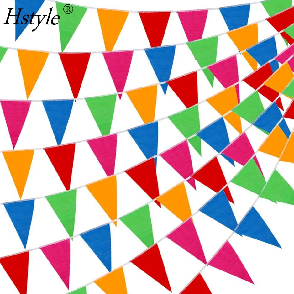 300pcs Colorful Pennant Flags Banner Multicolor Pennant Banner Nylon Flag Pennants Party Celebrations Shops Decorations SD415