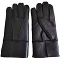 Sample Support 2026 Customization Patched  Sheepskin Leather Women Gloves Fur Warm Gloves Winter Black