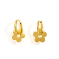 MICCI Wholesale Custom 18K Gold Plated Stainless Steel Unique Jewelry Flower Hoop Earrings