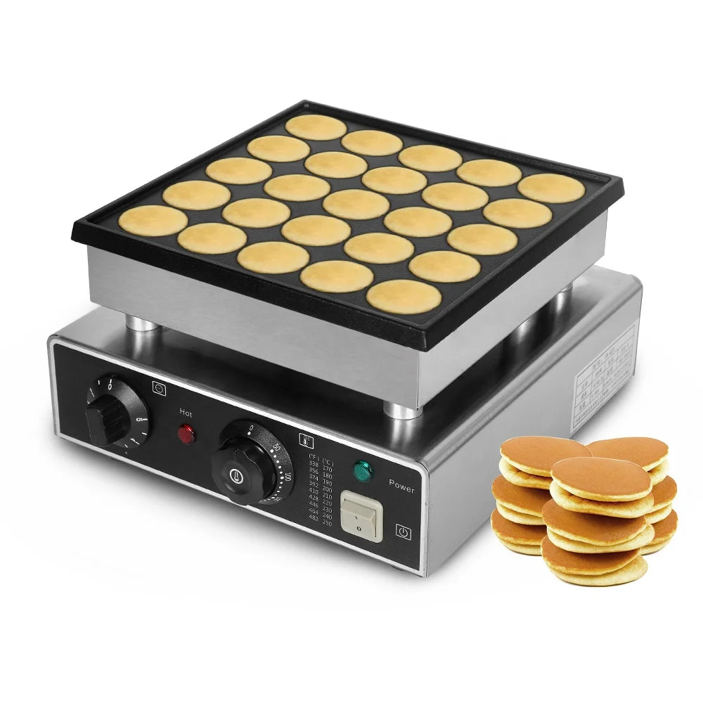 25 Holes Commerical Machine for Making Pancakesmini Pancakes Waffle Machine Poffertjes Grill