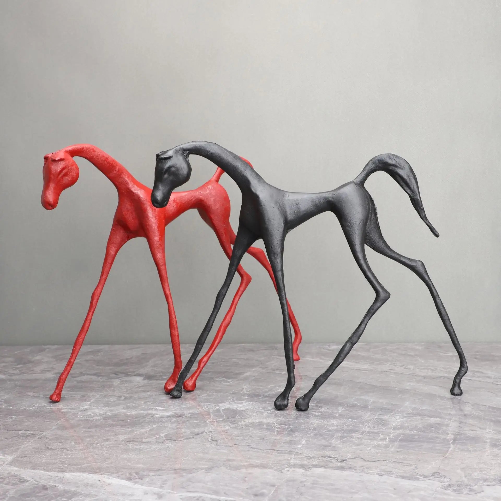 Cast Iron Horse Little Red Horse Ornament Creative Animal Art Ornament Home Decoration Crafts Ornament
