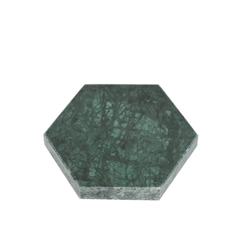 Hot Selling Wholesale Marble Coasters Round  Square Hexagon Marble Drinking Set With Polisher for Cups