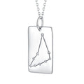 Wholesale Popular Style Rectangular 925 Zodiac Sign Necklace Sterling Silver for Women